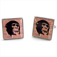 Tyler and Tyler Red Brick Cheeky Chimp Cufflinks by