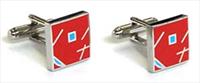 Tyler and Tyler Red Jazz Cufflinks by