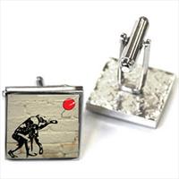 Tyler and Tyler White Brick Charlie Chimp Cufflinks