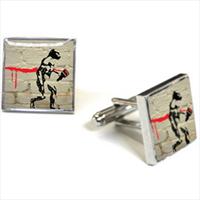 Tyler and Tyler White Brick Chaz Chimp Cufflinks by