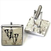 Tyler and Tyler White Brick Sneakers Cufflinks by