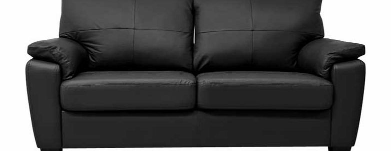 Leather and Leather Effect Sofa Bed - Black