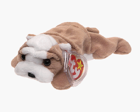 TY~BEANIES DOGS TY Wrinkles the Dog Beanie Baby