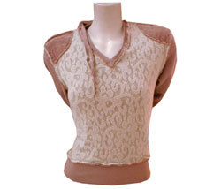 U.R.C.A Lace/cord shoulder long sleeved top
