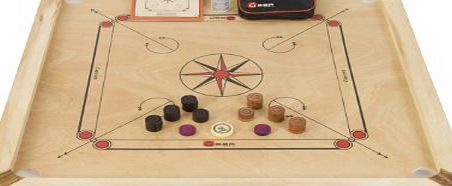 Carrom Set - Great value carrom boards with mango wood edges a 4mm thick polished mango wood playing surface. Weighs 7kg, has a total size of 33`` x 33``, a playing surface of 29`` by 29``. Includes coins