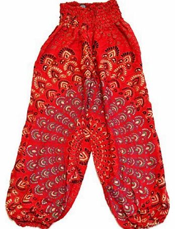 uberdelic BAGGY MANDALA TROUSERS by uberdelic (6, 8, 10, 12, 14) (Red)