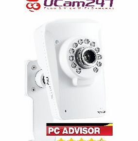 UCam247 Wireless IP Home Monitor Camera. Quick 3-step setup using our Free iPhone, iPad and Android apps. Long range WiFi, Motion Alerts, Infrared Night Vision, Built-in DVR, Free Unlimited Online Motion Reco
