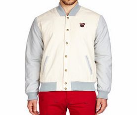 Burris cream cotton baseball jacket