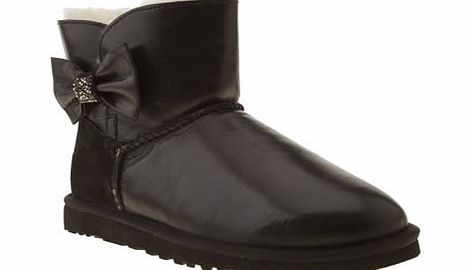 ugg australia Black Mini Bailey Bow Crystal Boots