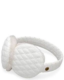 Diamond Quilted Earmuff Ivory