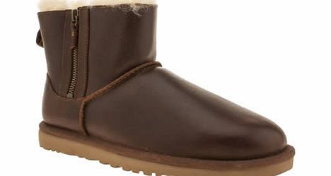 ugg australia Tan Classic Mini Double Zip Boots