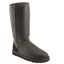 Ugg Female Classic Tall Leather Upper Casual in Brown