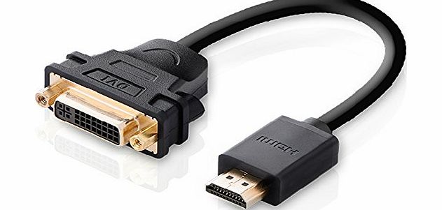 UGREEN  High Speed HDMI Male to DVI 24 5 DVI-D Female Adapter Gold Plated Support 1080P for HDTV, Plasma, DVD and Projector, 20cm