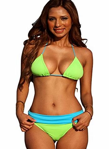 UjENA Swimwear and Fashion Ujena Key Lime Banded Thong Bikini