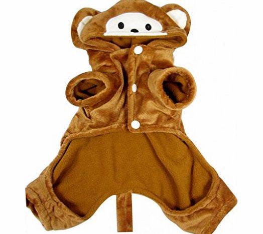 Cheeky Monkey Overalls Pet Dog Puppy Cat Kitty Fashion Clothes Coat Pet Apparel M