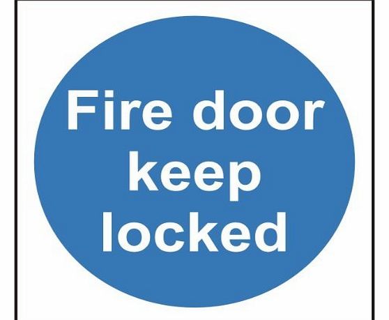UK Fire Door Signs Door Sign Fire Door Keep Locked 100x100 Self Adhesive