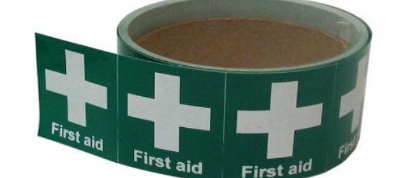 UK Helmet Stickers PACK OF 4 FIRST AID HELMET STICKERS 50X50mm Self Adhesive