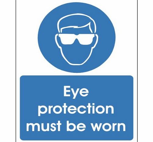 UK Mandatory Signs Eye Protection Must Be Worn 150x200 Self Adhesive