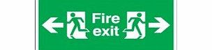 UK Safety Signs UK Fire Exit Signs - 150 x 300 mm fire exit arrow left amp; right 1.2 mm rigid plastic signs.