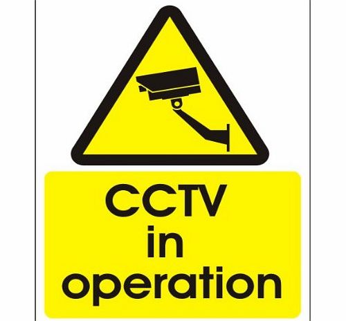 UK Security Signs CCTV in operation, 150x200mm, rigid plastic