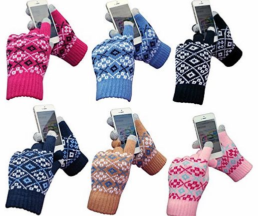 UK Socks Ladies Touch Screen Gloves, for iPhone, iPad, Blackberry, Samsung, HTC and other smartphones, PDAs 