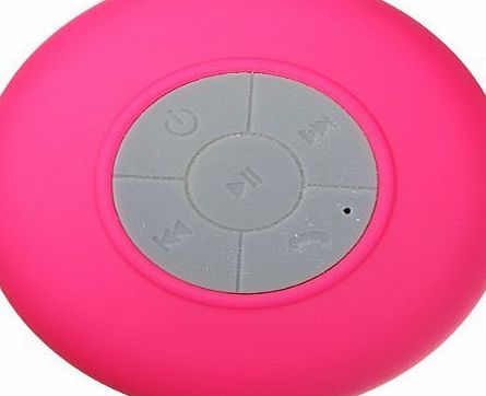 UKEOL Waterproof Portable Wireless Bluetooth 3.0 Mini Speaker Shower Pool Car Handsfree Mic (Pink)