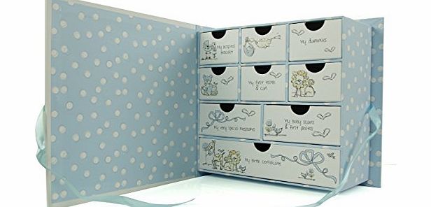 ukgiftstoreonline Baby Boy Compartment Keepsake Box Gift - A Precious Little Boy Gift