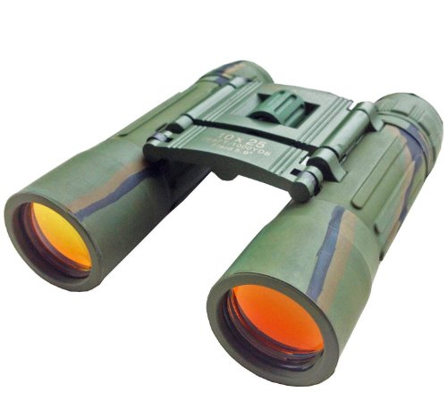 UKHobbyStore Camo Compact 10X25 High Quality Camouflage Army Binoculars with Ruby Coated lenses.