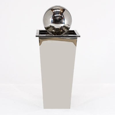 Tapered Column With Sphere Water Feature