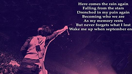 ula bear Green Day - Wake Me Up When September Ends - Lyrics - Great Rock Metal Album Cover Design Music Band Laminated 150 micron High Quality Posters Picture Photo Print Size A3
