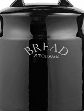 ultimatesalestore Black Colour Heart of House Eve Traditional Ceramic Bread Crock