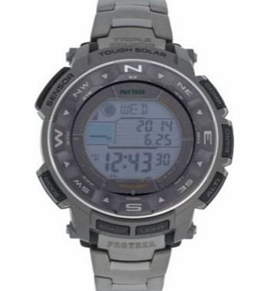 ultimatesalestore Scratch Resistant Casio Protrek Sport Titanium Watch Digital Display
