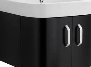 Ultra Black Wall Mounted Vanity Unit Bathroom