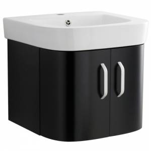 Carlton Black Wall Mounted Vanity Unit