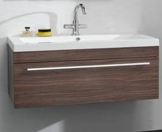 Ultra Glide Walnut Wall Hung Bathroom Vanity