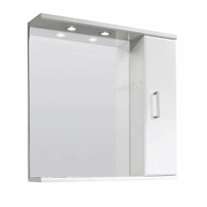 High Gloss White Beaufort 750 Mirror Cabinet
