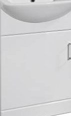 Ultra High Gloss White Marvel 450mm Vanity Unit