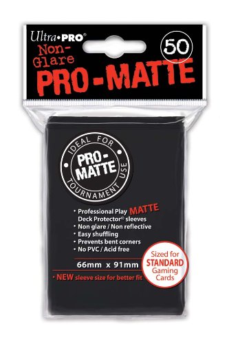 Matte Deck Protector sleeves in matte black - 50 sleeves