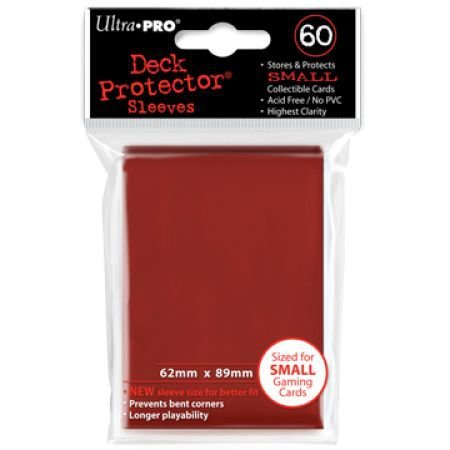 Trading Card Sleeves - 60 Ultra Pro Red Deck Protectors YuGiOh! Sized
