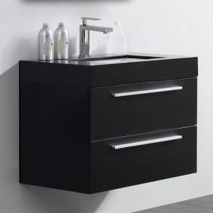 ULTRA Silhouette Wall Mounted Vanity Unit Black
