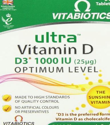 Vitamin D3 Tablets - Pack of 96 Tablets