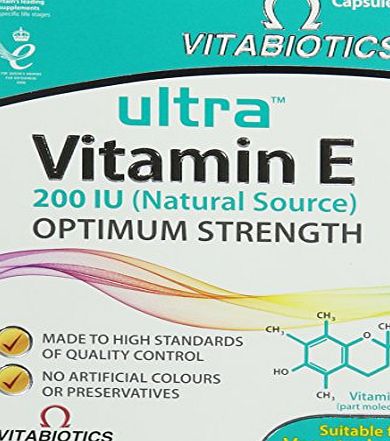 Ultra Vitamin E Capsules - Pack of 60 Tablets