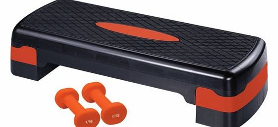 Ultrasport Incl. 2 Vinyl Dumbbells Aerobic Step - Red
