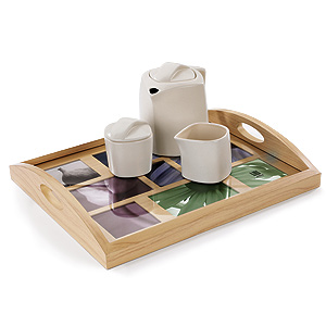 Host Natural Wood Photo Serving Tray