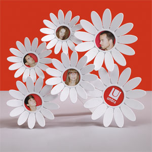 Umbra White Daisy Desk Multi Photo Frame