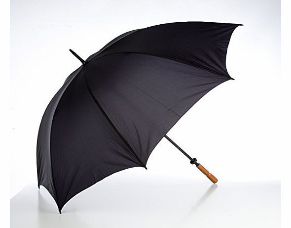 Umbrellaworld Quality Wooden Handled Golf Umbrella Black