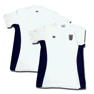 Umbro 00-01 England Panel Polo - white