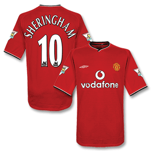00-02 Man Utd Home Shirt + Sheringham 10
