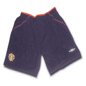 Umbro 00-02 Man Utd Players Home Change Shorts - Blk