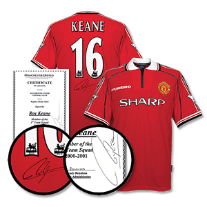 Umbro 00-02 Man Utd Roy Keane Signed Shirt